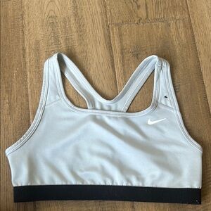 Nike Gray and Black Racerback Sports Bra